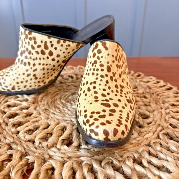 Matisse Women's Commodore Calf Hair Mule Heels – Size 7.5M – Animal Print – Leat - Picture 7 of 13